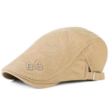 Imagem de Boné plano, algodão bege ou jeans, unissex, bordado BG 80g - Yiweisai
