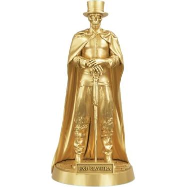 Imagem de Estátua Exu Caveira Imagem Umbanda Candomblé (Cor Ouro)