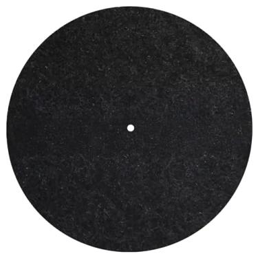Imagem de Pacote com 5 tapetes de feltro para toca-discos, design de impressão digital protetor LP para vinil, antiestático e antiderrapante, ideal para audiófilos