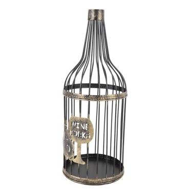 Imagem de LiebeWH Mesa de Acento para Coletor de Cortiça, Suporte de Cortiça de Metal Com Charme Rústico, Comporta 60 Rolhas de Vinho para Bar Doméstico ou Decoração de Jantar