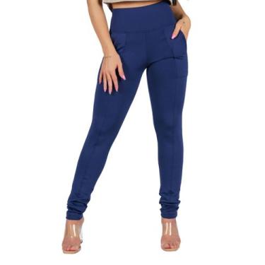 Imagem de Calça Legging Montaria Flanelada Térmica com Bolsos Cintua Alta - Rema