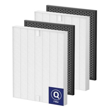 Imagem de Ouheal Filtro de substituição 5510 5520 Q compatível com purificador de ar Winix 5510 5520 PlasmaWave, filtro HEPA verdadeiro H13 e filtro de carvão ativado, conjunto de 2, peça de substituição # 1712