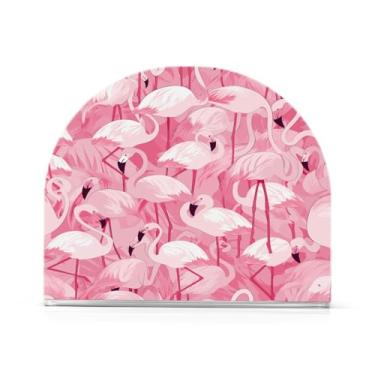 Imagem de xigua Porta-guardanapos de acrílico flamingos rosa, porta-guardanapos para mesas cozinha restaurante decoração de casa, suporte decorativo moderno para guardanapos de coquetel de papel de jantar 76