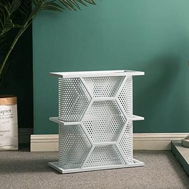 Imagem de YYBOES Suportes de guarda-chuva, suporte de guarda-chuva interno, porta-guarda-chuvas oval de entrada de metal com moldura resistente, prateleira organizadora independente para loja doméstica/verde