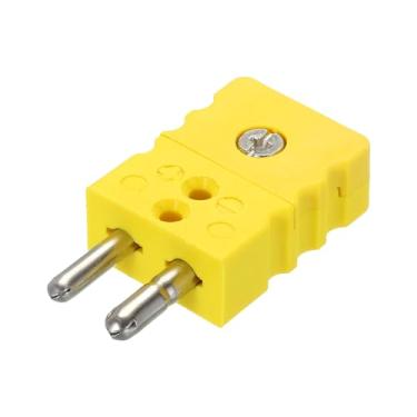 Imagem de Generic Conectores de fio termopar tipo K, adaptador de plugue fêmea, pino redondo, temperatura de 220 ° C (220.0 °C) para sensor de termopar amarelo 1 peça