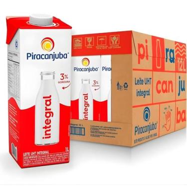 Imagem de Kit 12 Leite Integral Piracanjuba 1L
