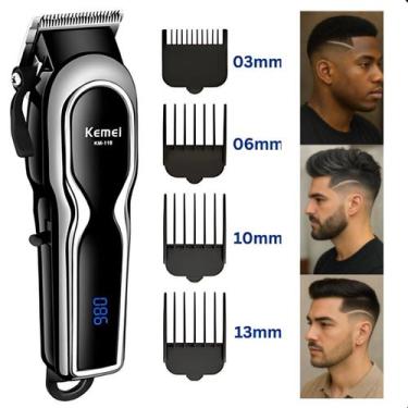 Imagem de Kemei 119 Cortador Para Cabelo Display Digital Profissional