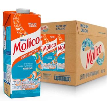 Imagem de Kit 12 Leite Desnatado Zero Lactose Molico 1L