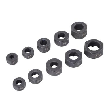 Imagem de YWBL-WH Removedor de Porca de 10 Unidades, Conjunto de Extrator de Porca Curta de Impacto de 9-19 Mm Com Interface de Driver de 3/8 pol., para Remover Parafusos Danificados Em Chaves