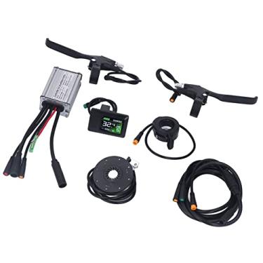 Imagem de KIMISS Kit de Controlador de Bicicleta Elétrica Com Painel LCD7C, Acelerador e Freio de Polegar à Prova d'água 15A para Motor de Bicicleta de 250 W - Acessórios para Elétrica DIY