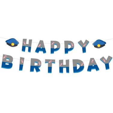 Imagem de Faixa de Aniversário com Tema Coelho, Já Montada Desenho Animado Coelho Faixa de Feliz Aniversário para Meninos Meninas e Crianças Festa Chá Bebê Artigos Decoração