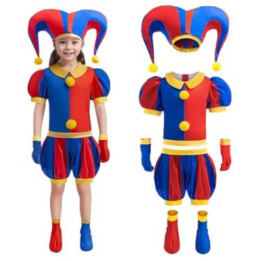 Imagem de VORLITS Pomni Costumes Set Kids The Amazing Digital Circus Cosplay Costume Hollowen Birthday Party