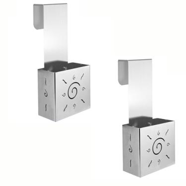 Imagem de Chanvoo 2 peças de aço inoxidável 304 suporte de tablet de limpeza de tanque de vaso sanitário - gancho ajustável para limpeza de tablets e cápsulas de alvejante, evita acúmulo de resíduos (prata)