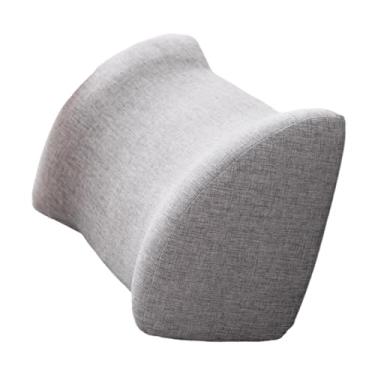 Imagem de Zialofi Almofada de apoio lombar ergonômica para cadeira, ideal para sofá reclinável, cadeira de computador ou para dirigir, Cinza Claro