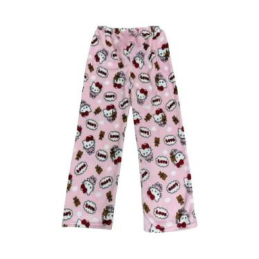 Imagem de Pijamas De Flanela Kawaii De Halloween Para Mulheres Hello Kitty Sanri