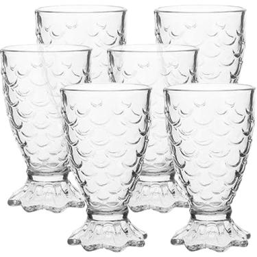 Imagem de Orkim Conjunto de copos decorativos de sereia de 6 peças