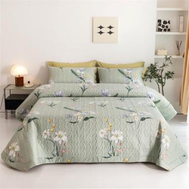 Imagem de Colcha de algodão acolchoada, protetor de colchão, conjunto de roupa de cama, lençóis para cama de casal queen e king, estilo 5, 250 x 270 cm, 1 peça