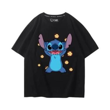 Imagem de Camiseta De Desenho Animado Disney Stitch Para Meninos E Meninas, 100%