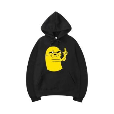 Imagem de Moletom Unissex Com Estampa Do Personagem Jake De Adventure Time, Esti