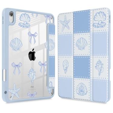 Imagem de May Chen Capa para iPad (A16) 11ª geração 2025, iPad 10ª geração 2022 de 10,9 polegadas, suporte de lápis embutido com capa à prova de choque, capa traseira transparente transparente, despertar