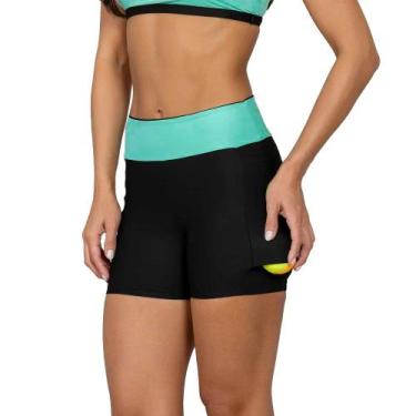 Imagem de Bermuda Run More com Bolso Beach Tennis Feminina, Preto, M