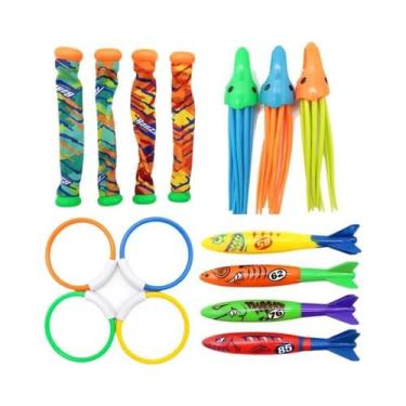 Imagem de Brinquedos de Mergulho Infantil para Piscina - Kit Caça ao Tesouro com