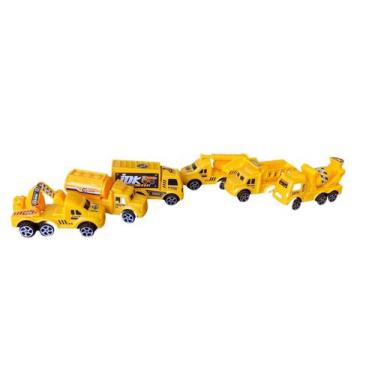 Imagem de Kit Brinquedo Construção c/ 6 Caminhões Fricção Infantil - Company Kid