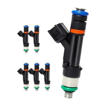 Imagem de Amblee Injetor de combustível de 6 unidades compatível com Chrysler Town & Country 2008-2010, Dodge Grand Caravan 2008-2010, Jeep Wrangler 2007-2011, VW Routan 2009-2010 - V6 3.3/3.8L Substituição