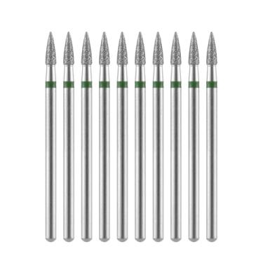 Imagem de KAZIPOP Conjunto de 10 peças de brocas de diamante para cutículas, carboneto de tungstênio, diamante para manicure, pedicure, salão de beleza, uso doméstico (Estilo1)