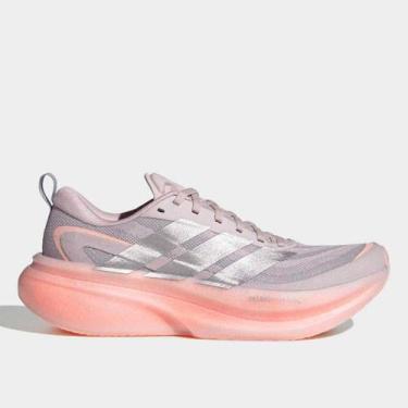Imagem de Tênis Adidas Supernova Glide Feminino, Prata, Laranja, 38