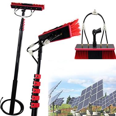 Imagem de Escova de limpeza de 3 a 11 m, escova telescópica alimentada por água, escova de limpeza de rodo, equipamento de limpeza fotovoltaica (6 m/20 pés)