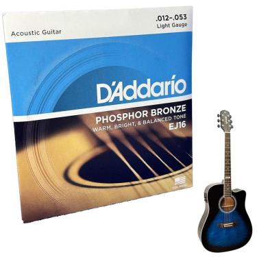 Imagem de Jogo De Cordas D`Addario Phosphor 012 Bronze Violão Ej16