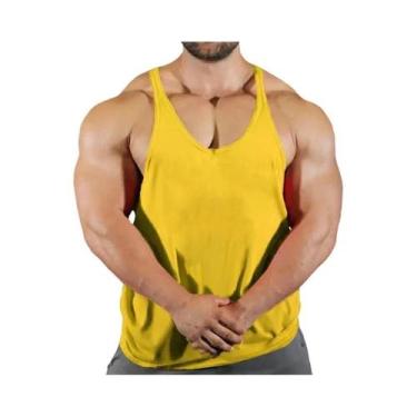 Imagem de Camiseta Regata Masculina De Algodão Sem Mangas, Modelo Y-Back, Básica