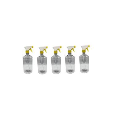 Imagem de Kit 5 Frasco Pulverizador / Borrifador 1000ml - AMARELO E BRANCO - NAP