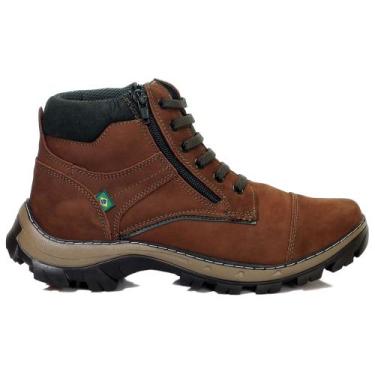 Imagem de Bota Bell boots Adventure Masculina Couro Conforto Trilha Calça Fácil,