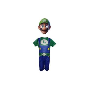Imagem de Fantasia Roupa Infantil Luigi Com Máscara E.v.a. 3d - Bililika, Verde,