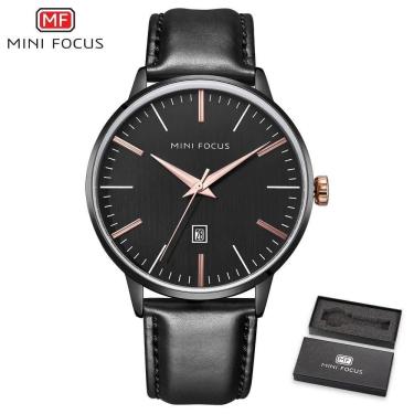 Imagem de Relógio Masculino Mini Focus Mf0115g-4 à Prova D'água Preto