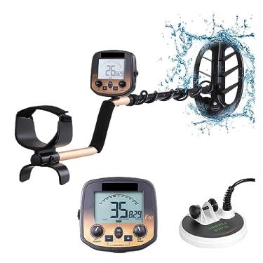 Imagem de Detector de metais subterrâneo, detector de metais localizador de tesouros de alta sensibilidade localizador preciso à prova d'água pesquisa bobina de 28 cm e bobina de 12 cm detector de metal dourado