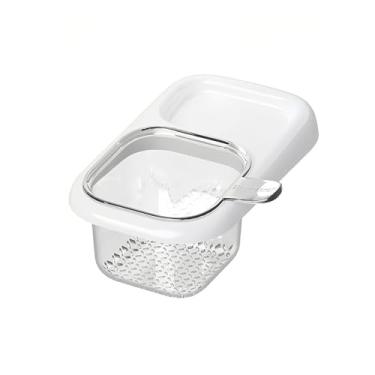 Imagem de Cesta multiuso para pia de cozinha, filtro de drenagem suspenso com ventosa forte - coletor de alimentos fácil de limpar para sobras e lavagem de produtos (branco)