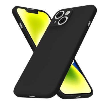 Imagem de uvcoat Capa de silicone para iPhone 14, capa fina e fina de gel de borracha macia para mulheres e meninas, linda capa de telefone TPU fosco com proteção total da câmera, design simples minimalista