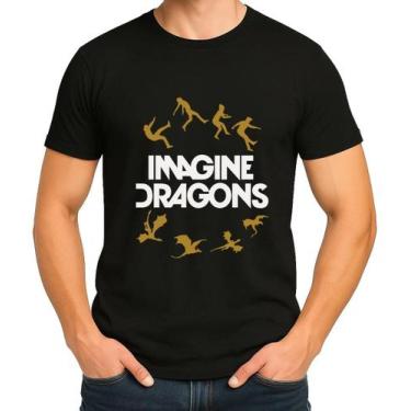 Imagem de Camiseta Camisa Adulto Feminina Masculina Algodão Banda Imagine Dragon