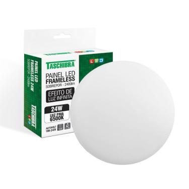 Imagem de Painel De Led Taschibra Frameless Redondo Sobrepor 24w Bivolt