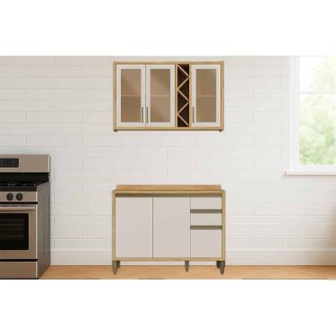 Imagem de Kit Modulado Ronipa 2 Peças Tempranillo C2P57 Amendoa/Off White