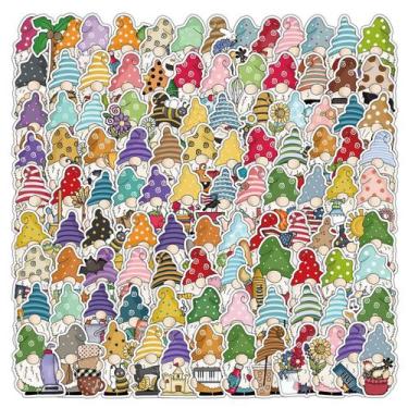 Imagem de Pacote de adesivos Gnome, 100 unidades de adesivo colorido de vinil de