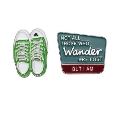 Imagem de Conjunto de broches Alloy Creative Green Shoes, alfinete de lapela - y