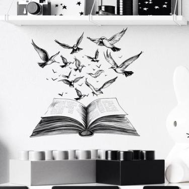 Imagem de Adesivos de parede Flying Birds from Book PVC 39x40cm - yiweisai