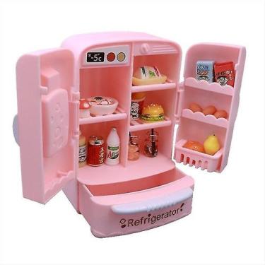 Imagem de Mini geladeira, casa de bonecas, casa de jogos, enfeites de - Gloome S