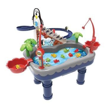 Imagem de Conjunto de piscina de brinquedo magnético de pesca Penguin - Gloome S