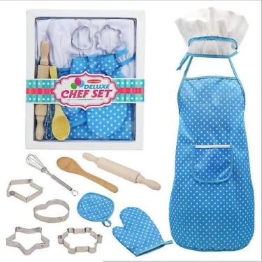 Imagem de Conjunto de fantasias Kids Chef Role Play, 11 unidades com avental e c