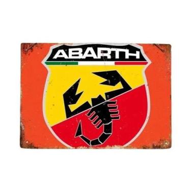 Imagem de Placa Decorativa Vintage Retro De Metal Fiat 127 Abarth Para Bar Ou Pu